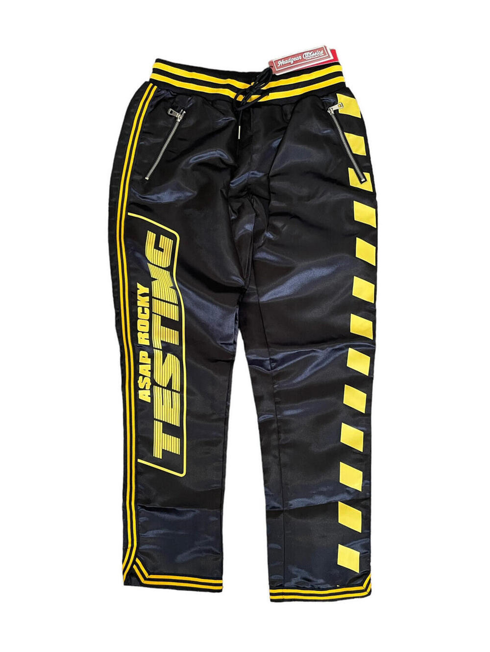 ASAP Rocky Testing Music Satin Black Headgear Classics Pants Size Medium New